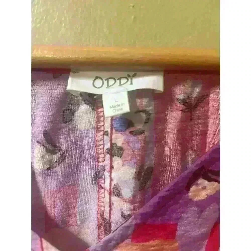 ODDY Pink and Purple Midi Dress - Picture 6 of 8